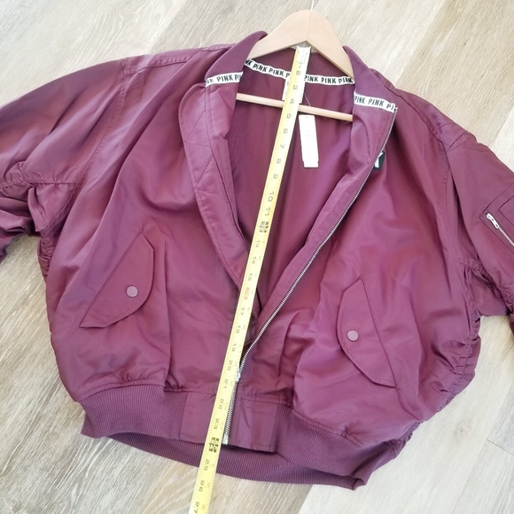 Victoria's Secret PINK Flight Jacket Bomber Jacket Vintage Zip up Nylon NWT - Picture 6 of 14